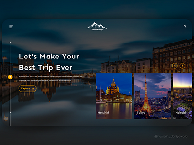 Travel Camp - Travel Agency Website adobe illustrator adobe xd android branding design illustration logo ui uidesign ux design