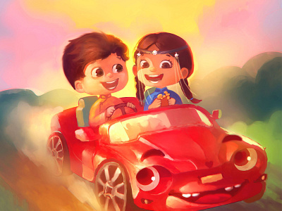 Happy kids :) cartoon art charecter design cover art cute digital 2d digital paint drawing illustration