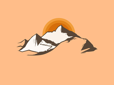 Mountains 1 design flat illustration illustrator minimal web website