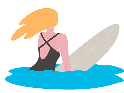 Surfer design flat illustration illustrator minimal vector web