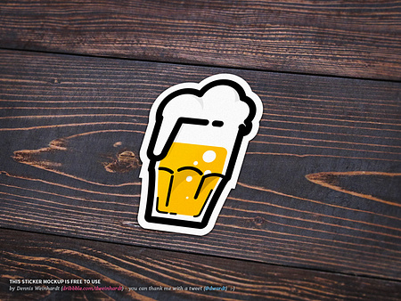 Beer Sticker Mockup by Sarun W. on Dribbble