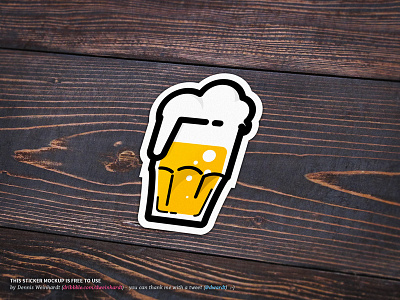 Beer Sticker Mockup beer icon mockup sticker