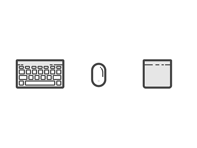 Keyboard Mouse Trackpad icons illos illustrations keyboard mouse trackpad vector