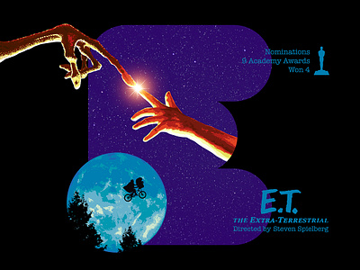 E for movie 'E.T. The Extra-terrestrial'. 36daysoftype 36daysoftype e academy awards daily challange design digital drawing extraterrestrial graphic art graphic design hollywood illustration letter e movie photoshop type type art type challenge type daily typography
