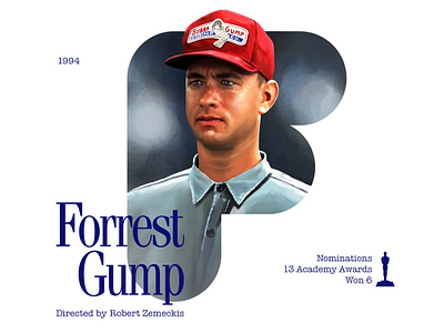 F for movie 'Forrest Gump'. 36daysoftype 36daysoftype f academy awards design digital drawing forrest gump graphic art graphic design hollywood illustration movie photoshop portrait portrait art realistic tom hanks type art type challenge type daily