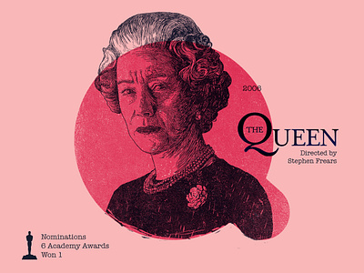 Q for movie 'The Queen'. 36daysoftype academy awards british digital drawing graphic art graphic design helen mirren hollywood illustration india movie photoshop portrait princess of wales type type challenge type daily typography woodcut
