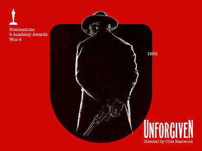 U for movie 'Unforgiven'. 36daysoftype academy awards clint eastwood digital drawing graphic art graphic design hollywood illustration movie photoshop portrait portrait art type type art type challenge type daily typography winner woodcut
