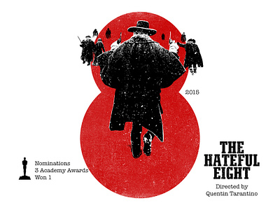 8 for movie 'The Hateful Eight'. 36daysoftype academy awards design digital drawing graphic art graphic design hollywood illustration movie photoshop quentin tarantino samuel jackson the hateful eight type type art type challenge type daily typography winner