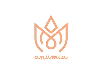 ANUMIA am logo brand identity branding initial logo logo design tulip logo tulips