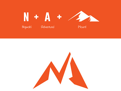 NAJWAH CONCEPT concepts initial logo logo concept mount mountain na logo nature outdoor