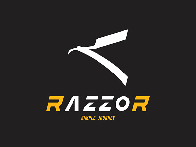 RAZZOR adventure journey logotype menu outdoor logo razor typeface