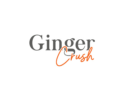 GINGER CRUSH cosmetic logo ginger logo lettering lipstick brand logo design logotype womenlogo