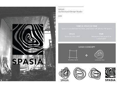SPASIA architecture architecture logo black branding logo design space studio studio design time wood wood age