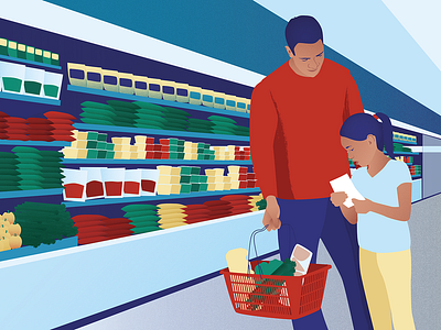 Grocery Store Illustration design flat illustration vector