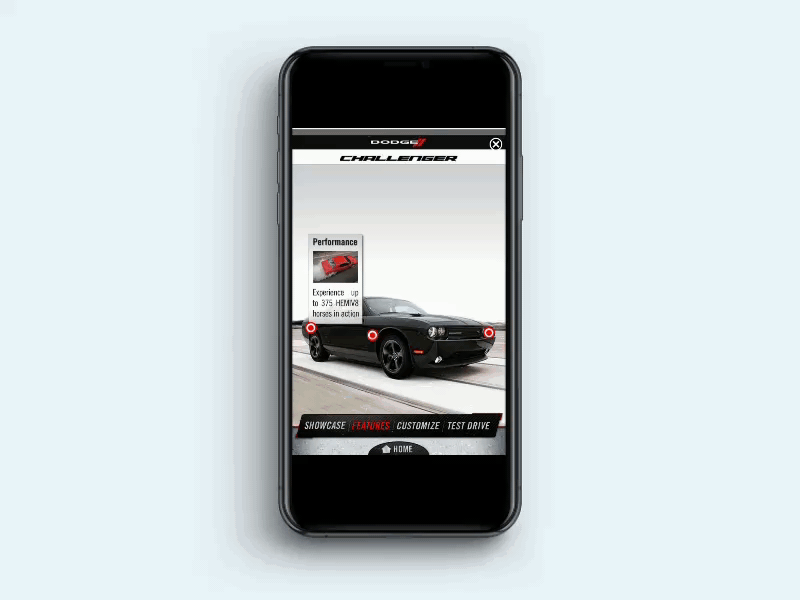 Dodge mobile ad design interaction