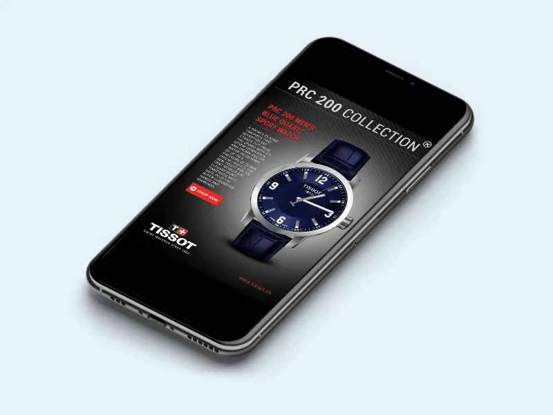 Tissot Watches Ad Real time animation branding design