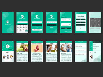 Pregnant Women app Mockup adobe xd animation design illustration mockup prototypes ui ux wireframes