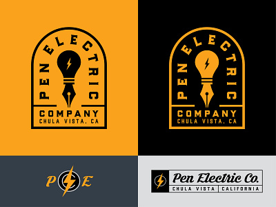 Pen Electric Company art direction art director badge design branding flat logo design graphic design logo vector