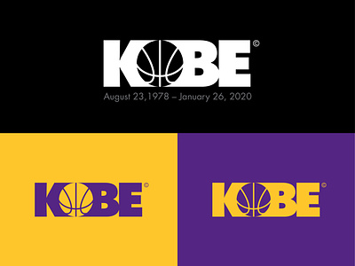 Kobe art direction baller flat logo design graphic design kobebryant logo mamba vector wordmark