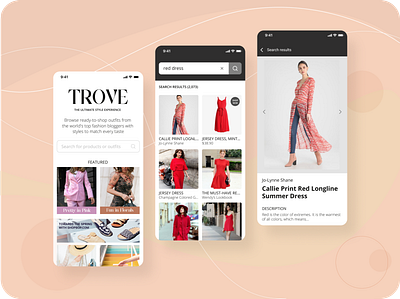 Trove fashion fashion app mobileapp ui uidesign