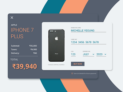 DailyUI-002 Credit Card Check Out