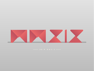2019 - MMXIX design flat illustration vector
