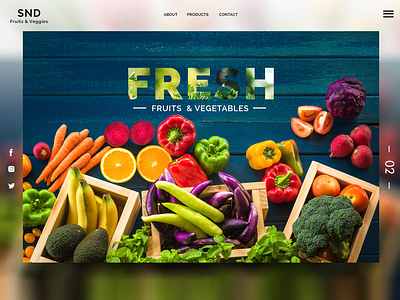 SND-Fruits And Veggies branding creative design flat design home page design icon landing page logo minimal design ui