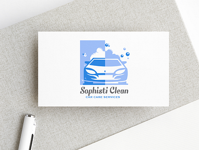 Logo - Sophistic Clean- Car Care - Services abstract art branding car care car logo car wash creative design icon illustration logo sophistic clean typography vector