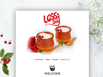Lassy Day- Landing page abstract app art branding creative design flat design home page ice cream icon illustration juice landing page lassy shop minimal design mocktails page shakes typography ui ux design