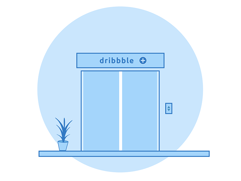 One Dribbble Invite abstract creative dribbble invite elevator gif gif animation icon illustration invite lift vector