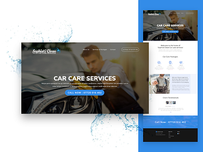 Landing Page for Car Care Services - "Sophisti Clean"