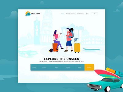 Landing Page for Travel Agency - Miles Away