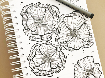 Flowers patern aquarelle design draw drawing drawingart flowers illustration patern pen and paper