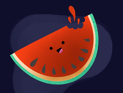 Watermelon design draw illustration procreate watermelon