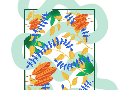 Jungle vibes design draw illustration procreate