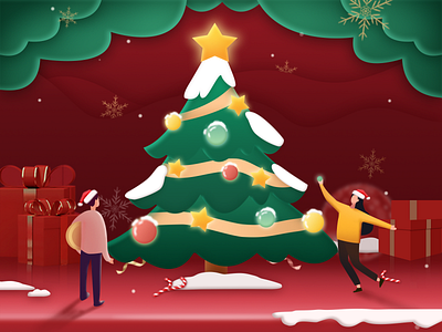 Merry Christmas design illustration ui 圣诞节 插图 设计