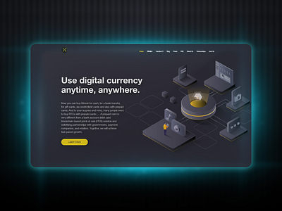 Crypto project landing page crypto design flat front end design landing page web web design website