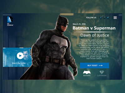 Batman v Superman movie app art blue brand branding character clean design flat icons illustration illustrator minimal type ui ux web website