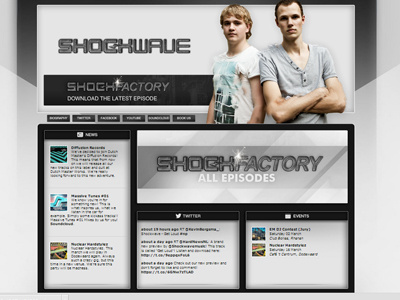 Shockwave website css html music