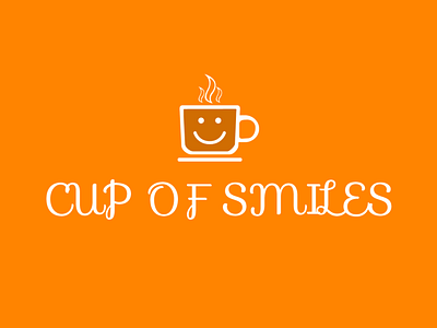 A Cup Of Smile icon illustration typography vector