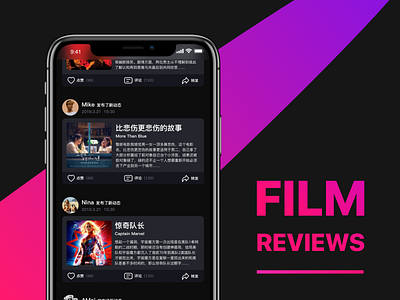 film reviews app design movie app ui