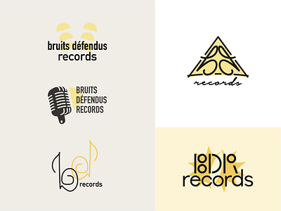 record label logo blackandyellow branding design graphic illustration label logo music record vector yellow