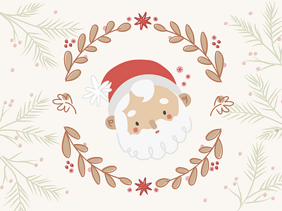 Xmas badge artwork badge christmas design graphic illustration santa santa claus seasons greetings winter xmas
