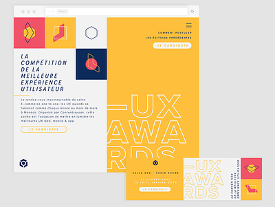 UXAwards Website Layout branding graphic graphicdesign shape stroke tricolor uiux ux vector website