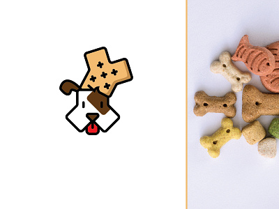 Dog Treats logo clean cookie cute cute animal dog logo mascot treats