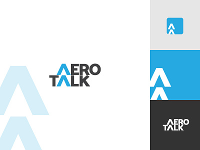 Aero Talk aero app branding clean logo talk vector