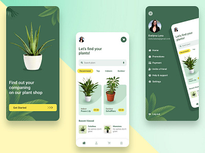 Plant mobile app app design graphic design illustration logo ui ux vector