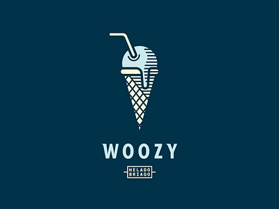 Woozy brand branding ice cream tipsy typography woozy