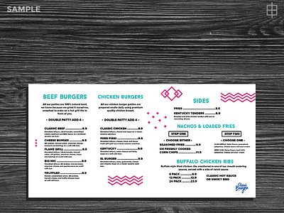 Menu Sample Design brand branding brochure design menu