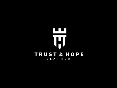 Trust & Hope Leather logo design leathercraft logo luxury modern symbol th logo